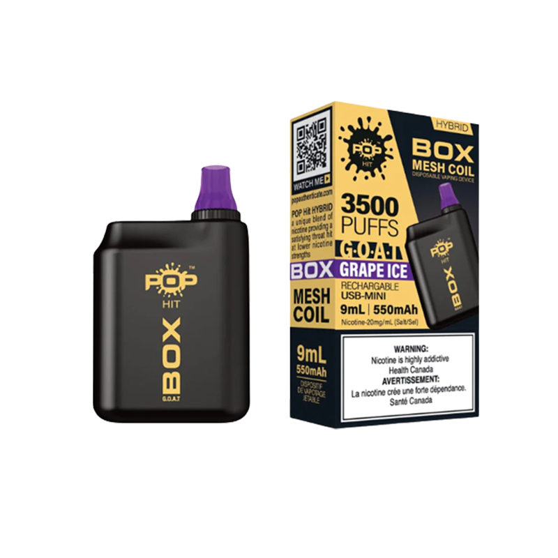 Pop ® Box Disposable Vape | Grape Ice | Buy 3 Get 4 Promotion